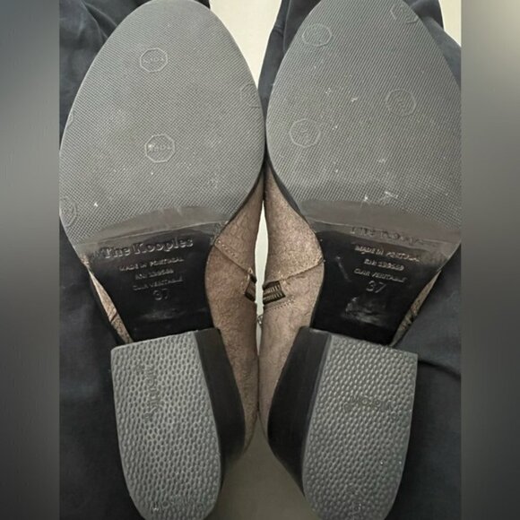 The Kooples Ankle Boots Gray - Leather Snake Print - Picture 11 of 12